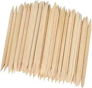 100 Pcs Wood Sticks Cuticle Pusher Remover Manicure Pedicure Nail Art Tool