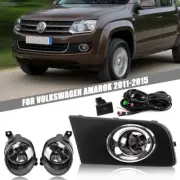 Halogen Fog Light Bumper Frame Cover Daytime Running Light For VW Amarok 2011-15