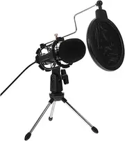 OSOLADY 1 Set Condenser Microphone Gaming Mic for Laptop Podcast Recording Noise Reduction with Double Acoustic Filter Easy to Use for Streaming Home Entertainment