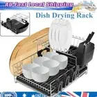Disk Drying Rack Air Dryer Stainless Steel Frame Cultery Dishes Holder Drainer