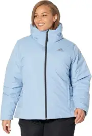 Adidas Traveer Cold.Rdy Black Hooded Down Jacket W/ThreeStripe Logo Print 1XL
