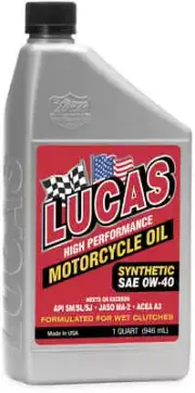 Lucas Oil Lucas Synthetic Motor Oil 0W40 - 1 qt 10718 Engine Oil 1 Quart 0W-40