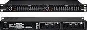 Dual Channel 15-Band Equalizer, 220V Professional Home Stage Performance Wedding KTV Equalizer Tuner 1U Rack Mount