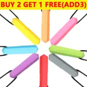 Kids Autism Chewy Necklace - Baby Chewie Tube Sensory Chew ASD ADHD SPD Toys AU