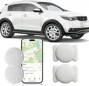 GPS Tracker for Car,Vehicle Tracker with Magnetic Case,Car Locator Full US Coverage,No Monthly Fee Real Time GPS Tracker Works with Apple Find My(iOS Only) for Car/Person/Pet/Items-White,2PCS