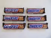 (6) Count Lot Of Snickers Candy Bars 1.86 Oz Each Bar Yummy! *