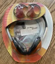 TDK HP-100 Wired 4ft Headband Headphones - Retro Silver Orange Sealed, NEW