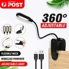 LED Book Reading Book Light Clip on Bed Rechargeable 3-level Brightness Lamp AU