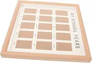 GREENADSCAPE Baby Growth Photo Album Commemorative School Year Photo Frame Wooden Baby Picture Holder for Home Decor