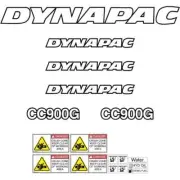 Dynapac CC900G Decals Stickers Repro Kit Vibrating Roller