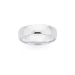 Sterling Silver 6mm Flat Soft Edge Wedder Size T