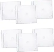 6Pcs Box Transparent Holders for Storage Compact Disc Cases Lightweight Organizers for Music and Data Discs and Portable Storage