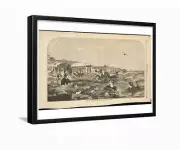 The bathe at Newport Harpers Weekly Art print poster framed 1858