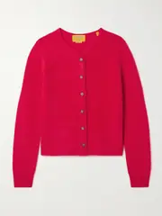 [Guest In Residence] Guest In Residence - Grizzly Brushed-cashmere Cardigan - Red - x large x large Red