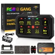 AUXBEAM RGB 8 Gang Switch Panel LED Light Bar Circuit Control Box RV Boat Marine (for: Subaru)