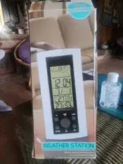 NIB Digital Weather Station Thermometer Temperature W/ Clock, Alarm, In/Outdoor