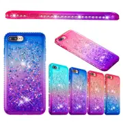 For iPhone 7 Plus/8 Plus Case Liquid Sparkle Glitter Diamond Bumper Girls' Case
