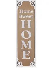 [Willow & Silk] Hamptons Home Sweet Home Wall Art 80cm 24x3x80cm in Natural/White
