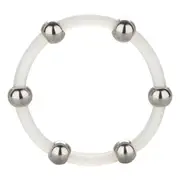 CalExotics Steel Beaded Silicone Cock Ring X-Large