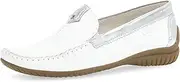 [Gabor] Women's Slip-On Shoes, White Silver 50, 37.5 EU