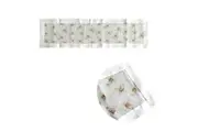 Christmas White Gold Candles Sheer Organza Glitter Table Runner