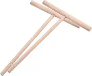2Pcs Wooden Crepe Maker Pancake Batter Spreader Stick Kitchen Cooking Utensils Tools for Restaurant Canteen Specially Supplies Practical Treatment Crepe Makers Specialty Appliances Crepe Spreader Tool