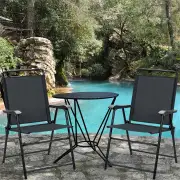 Costway4 Pieces Folding Chairs with Ergonomic Backrest for Outdoor 150 kg Capacity