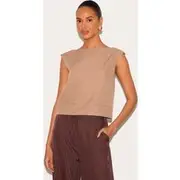 Mushroom Boxy Woven Long Top, Mushroom