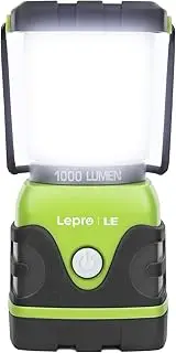 LE 1000lm Dimmable Portable LED Camping Lantern 4 Modes Water Resistant Light Battery Powered Lamp for Home Garden Outdoor Hiking Fishing Emergency