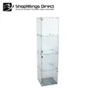 Case Display Cabinet Glass Cube 4 Floor Standing LED light mirror options 4C