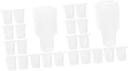YARNOW 2sets 60pcs Hydroponic Net Pots Durable Plastic Planting Baskets for Vegetables Plants for Home Gardening Greenhouses Balconies Terraces Safe Practical Mesh Design 60pcs*2