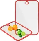 2Pcs Cutting Board, Glass Cutting Boards for Kitchen, Chopping Board Set with...