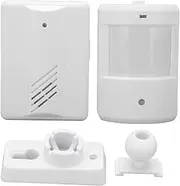 Driveway Alarm Infrared Transmitter Doorbell Receiver Motion Sensor for Home Security ABS Material Long Range Solar System Weatherproof Outdoor