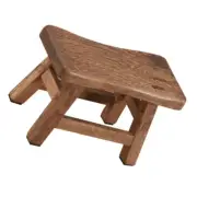 Plant Base Stool Wooden Kids Step Bathing Baby Solid Small Children's