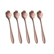 Coffee Scoops Stainless Steel Tableware Creative Sakura Flower Pattern Spoons