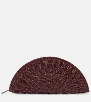 [The Row] The Row Sunset woven leather clutch One Size burgundy