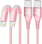 Aioneus Lightning Cable 2m 2pack, iPhone Charging Cable MFi Certified USB A to Lightning Cable iPhone Charger Cable Fast Charging Compatible with iPhone 14 13 12 11 Pro Max Mini XS XR X 8 7 Plus iPad