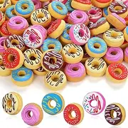 50 Pcs Donut Erasers for Kids, 3D Adorable Food Mini Erasers, Innovative Pencil Erasers for Party Favors, Children’s Presents & Art Supplies