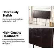 PU Leather Queen Bed Headboard Bedhead Bedroom Furniture - Brown