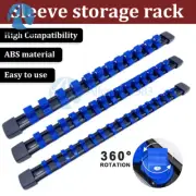 Socket Organizer 1/2 3/8 1/4 inch Drive Socket Rail Holders Wall Mount Blue