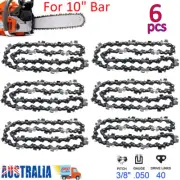 6pcs 10" Chainsaw Chain Saw Chains 3/8 .050 40DL for Ozito PCS-254 10 Inch Bar