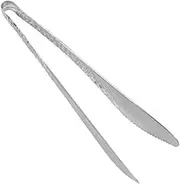 Ciieeo 1pc Stainless Steel Bread Tongs with Unique Snake Pattern Kitchen Baking Tool for Serving Pastries Salads Grills More Food Clip for Effortless Handling