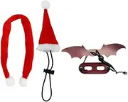 Hohopeti Complete Lizard Leash Kit Xmas Hat Reptile Accessory Traction Rope Harness