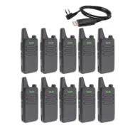 10pcs WLN KD-C1 Mini Walkie Talkie UHF 400-470 MHz 5W Power 16 Channel Radio