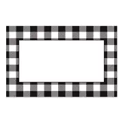 Black and White Buffalo Plaid Enclosure Cards/Gift Tags - 50 Pack (ac5966)