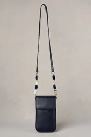 Beaded Strap Phone Bag - Ink