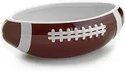 40YARDS American Football Bowl/Bowl in American Football Shape (True to Scale, 28 cm Length) Made of Ceramic with Raised Tactile Stitching