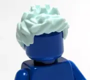 Lego - Minifigure Hair - Light Blue, Short, Spiky, Spiked