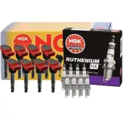 NGK 8 COP Ignition Coils 8 Ruthenium HX Spark Plugs Kit For Audi R8 Naturally (for: Audi)