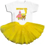 Sponge Bob Birthday Party 1st Tutu Outfit Personalized Name option